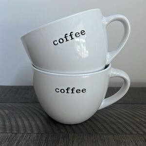 COFFEE MUGS typewriter print